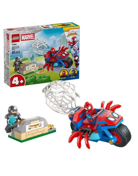 11206 Lego Spidey Spidey Motosikletli Spidey, Rhinoya Karşı 61 parça +4 yaş