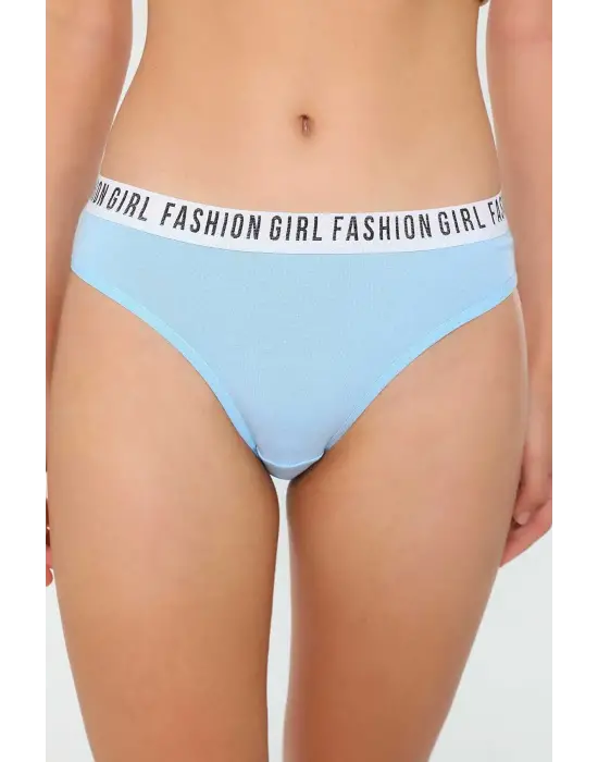 Omarı Yazılı Pamuk Kadın Külot Seti