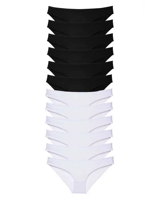 Modern Likralı Kadın Slip Külot Seti