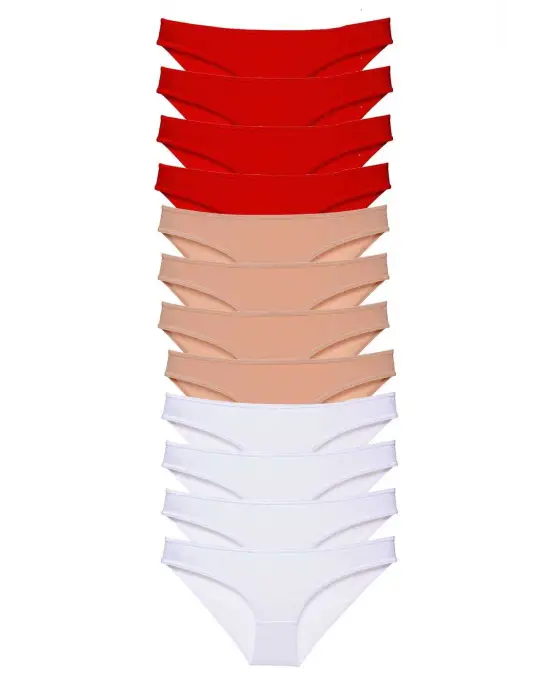 Şık Likralı Kadın Slip Külot Seti