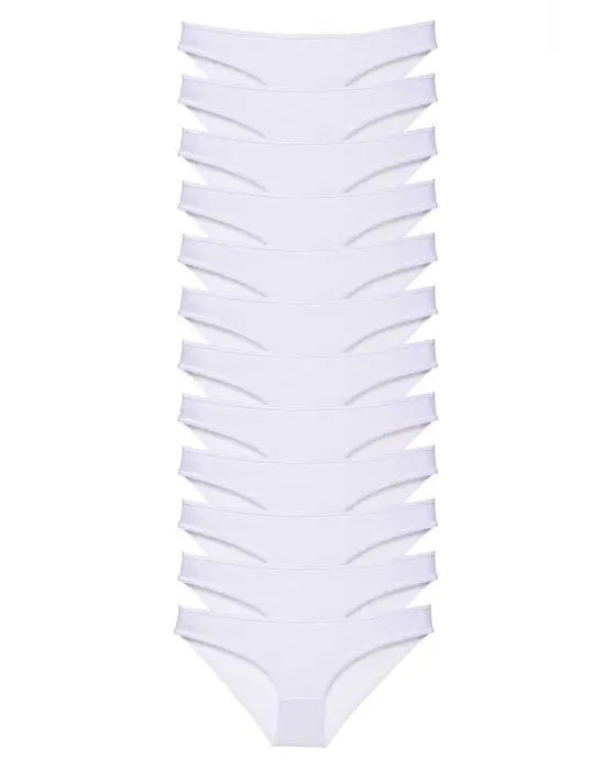 Göz Alıcı Likralı Kadın Slip Külot Beyaz