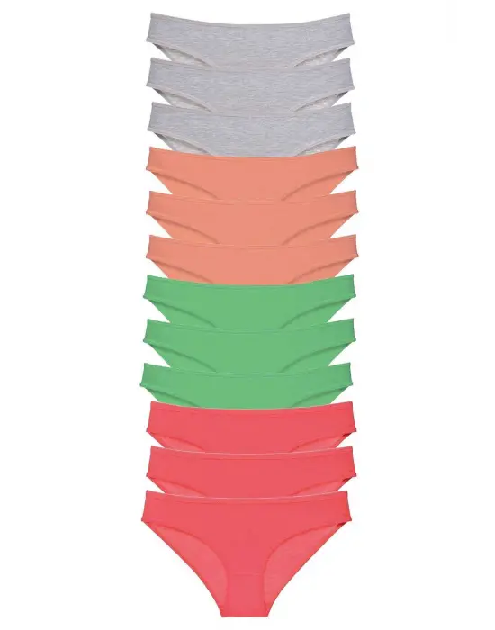 Çarpıcı Likralı Kadın Slip Külot Seti