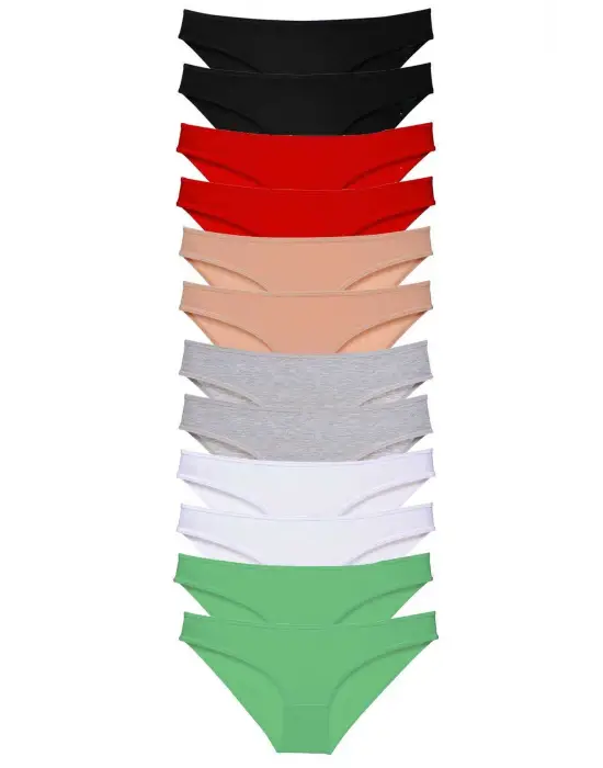 Çekici Likralı Kadın Slip Külot Seti