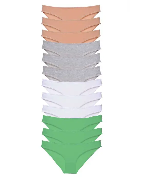 Çarpıcı Likralı Kadın Slip Külot Seti