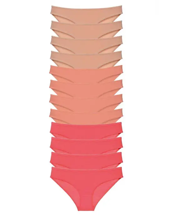 Çarpıcı Likralı Kadın Slip Külot Seti