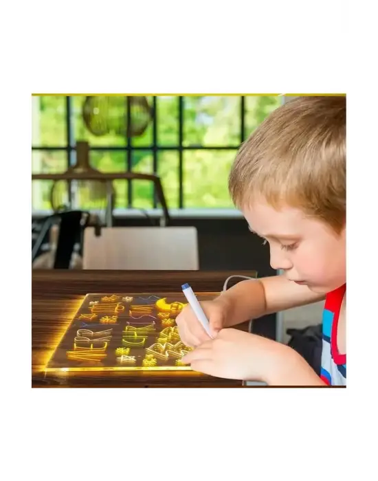 12 Inc Led Işıklı Çizim Tahtası Ayarlanabilir Stant Ve Kalemleri İle