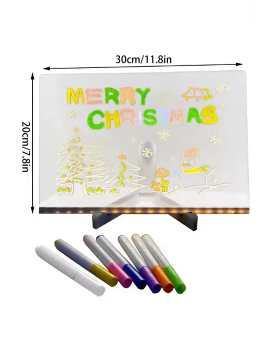 12 Inc Led Işıklı Çizim Tahtası Ayarlanabilir Stant Ve Kalemleri İle