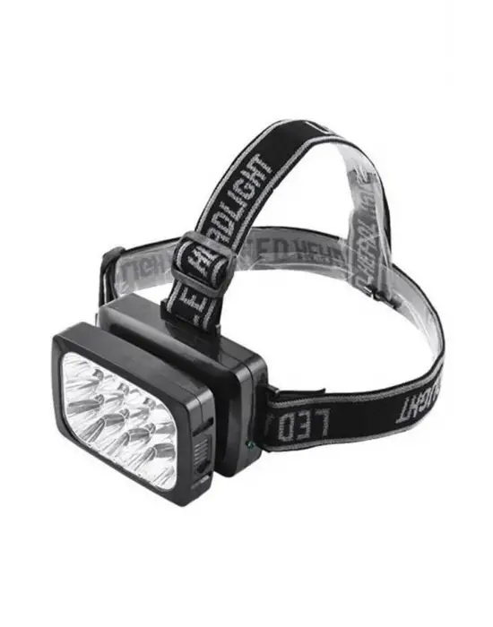 12 Ledli Şarjlı Kafa Lambası Power Ledli Kafa Feneri Tepe Lambası