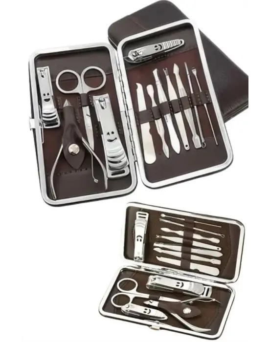 12 Parça Manikür Pedikür Seti Tırnak Bakımı Nasır Temizleme El Ayak Bakımı