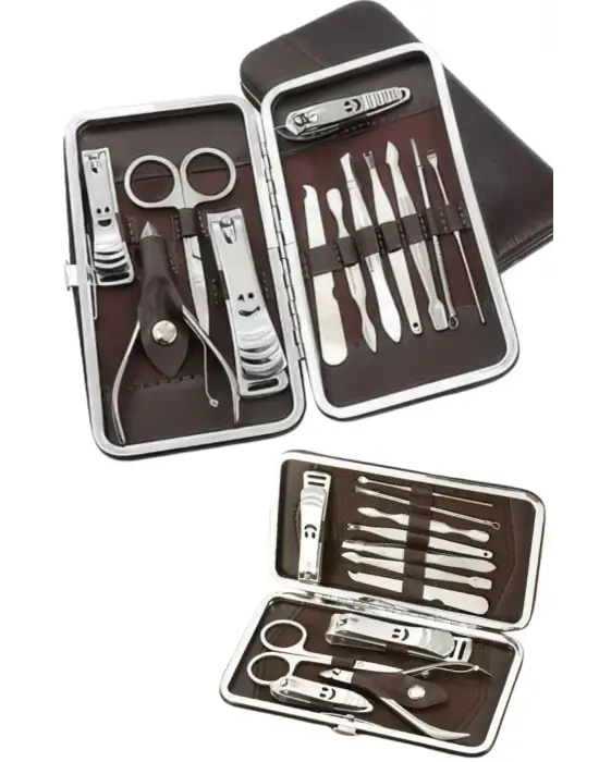 12 Parça Manikür Pedikür Seti Tırnak Bakımı Nasır Temizleme El Ayak Bakımı