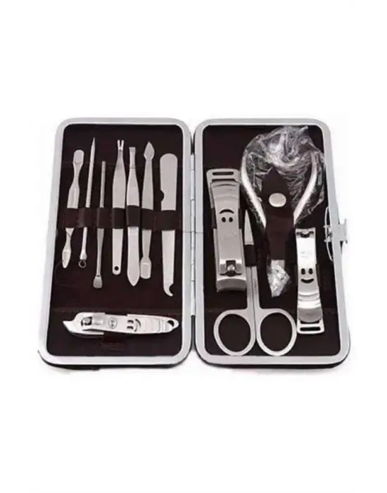 12 Parça Manikür Pedikür Seti Tırnak Bakımı Nasır Temizleme El Ayak Bakımı