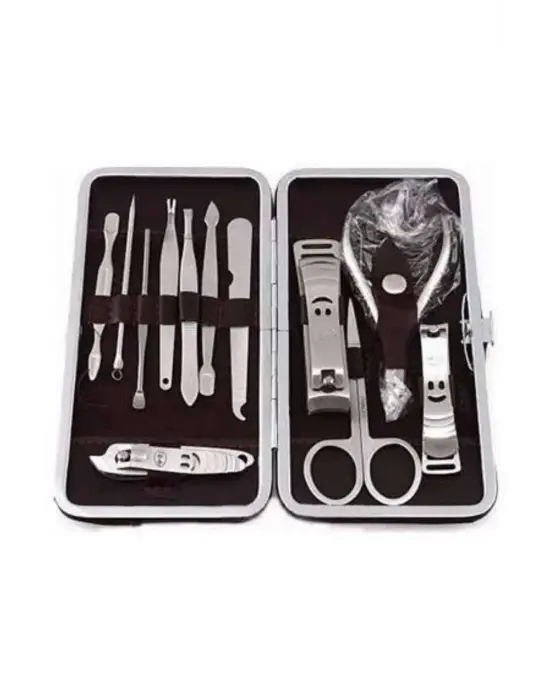 12 Parça Manikür Pedikür Seti Tırnak Bakımı Nasır Temizleme El Ayak Bakımı