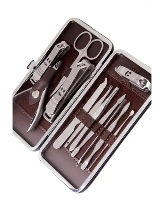 12 Parça Manikür Pedikür Seti Tırnak Bakımı Nasır Temizleme El Ayak Bakımı