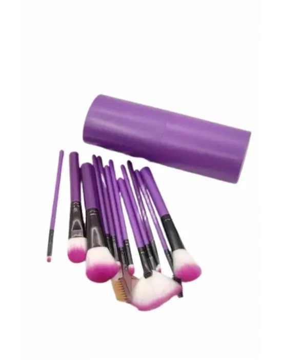 12 Parça Profesyonel Makyaj Fırçası Far Fırçası Allık Fırçası Yumuşak Kıllı