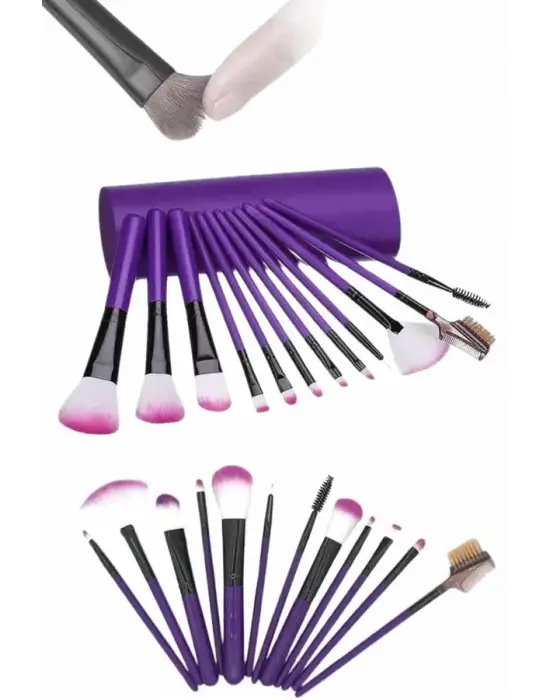 12 Parça Yumuşak Uçlu Makyaj Fırça Set-göz Ve Yüz Makyajı İçin Fırça Seti Profesyonel Makyaj Seti
