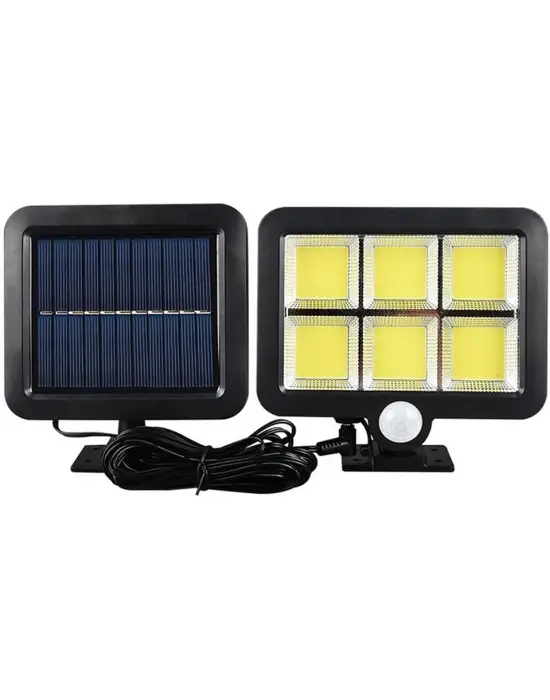 120 Cob Led Solar Panelli 3 Modlu Duvar Lambası