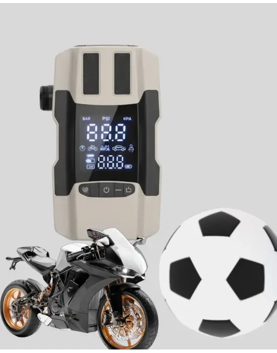 12.000 Mah Akü Takviye Powerbank Dahili Hava Pompalı Dijital Ekranlı