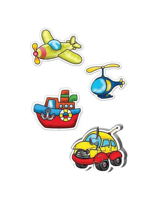 Omarı Eğlenceli Ulaşım Araçları Puzzle Oyunu