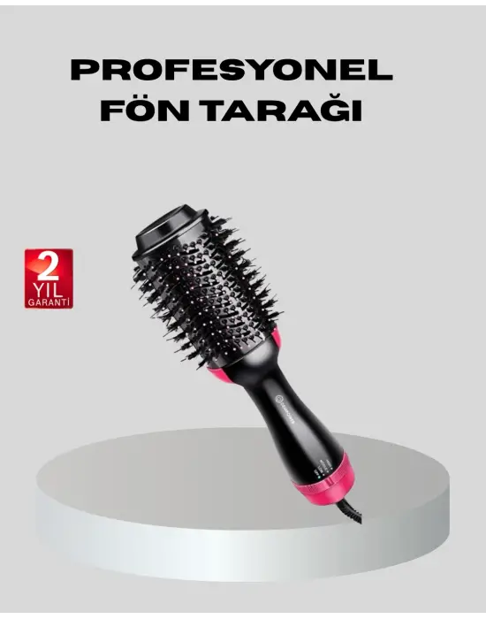 1200w Fön Tarağı – 3 Isı Ayarı, Negatif İyonlu, Hızlı Ve Pürüzsüz Sonuç