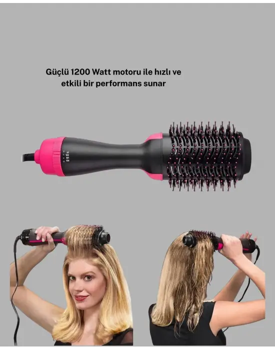 1200w Fön Tarağı – 3 Isı Ayarı, Negatif İyonlu, Hızlı Ve Pürüzsüz Sonuç