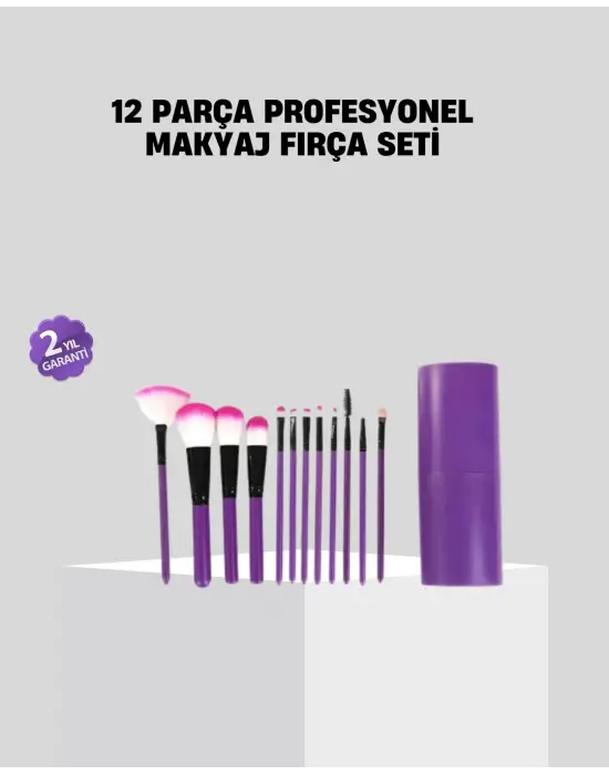 12’li Profesyonel Makyaj Fırça Seti Ultra Yumuşak Sen Kıllı