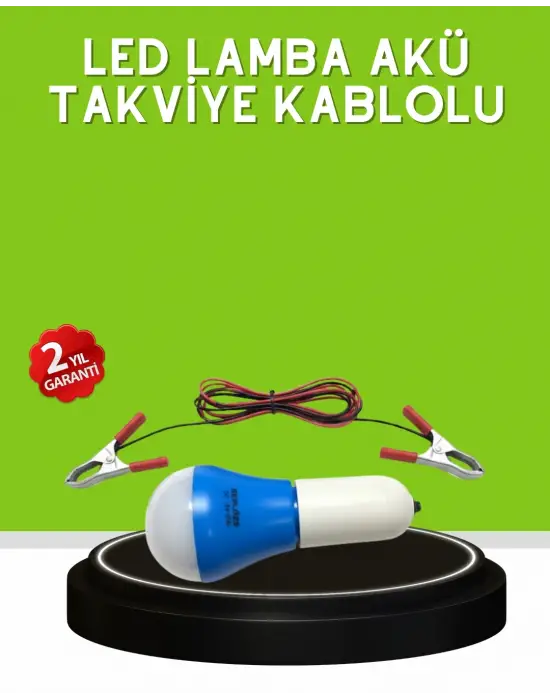 12v Led Ampul Anahtarlı Kablolu Pratik Aydınlatma