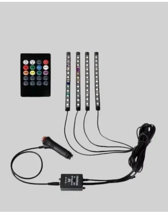 12v Led Işık Seti – Kumandalı Ve Renk Ayarlı
