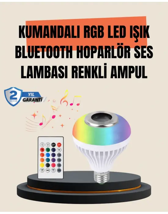 12w Led Ampul – Renkli Işık Ve Dahili Hoparlör Özellikli