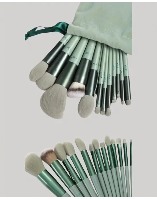 13lü Fiber Kıllı Yumuşak Makyaj Fırçası Seti Taşınabilir Ve Ergonomik Tasarım