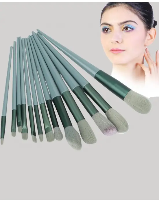 13lü Fiber Kıllı Yumuşak Makyaj Fırçası Seti Taşınabilir Ve Ergonomik Tasarım