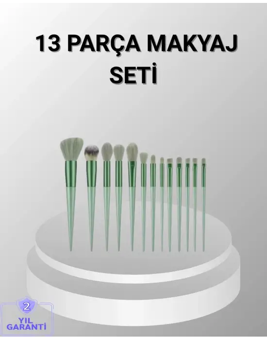 13 Parça Makyaj Fırça Seti – Ergonomik, Dökülme Yapmayan, Taşınabilir