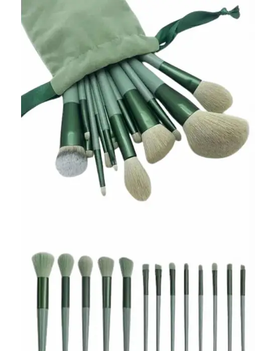 13 Parça Makyaj Fırça Seti Far Kontür Aydnlatıcı Fırçası İz Bırakmaz Hafif Ve Yumuşak