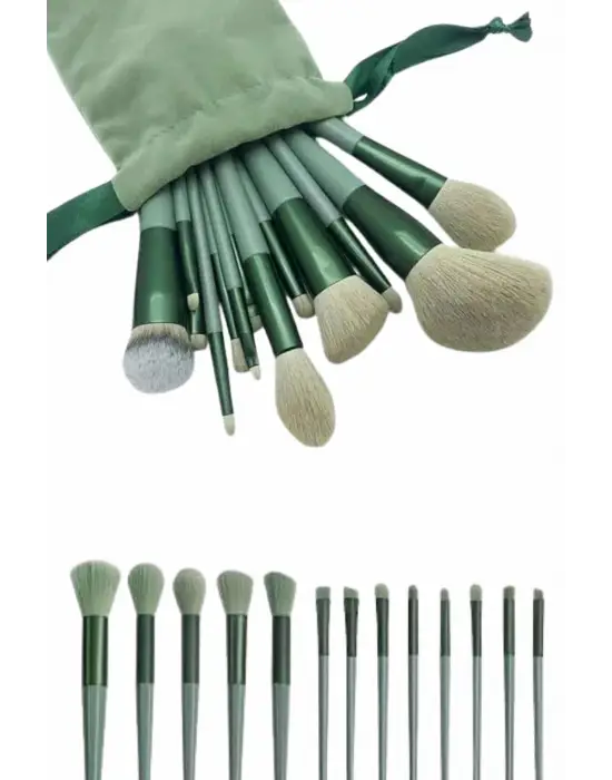 13 Parça Makyaj Fırça Seti Far Kontür Aydnlatıcı Fırçası İz Bırakmaz Hafif Ve Yumuşak