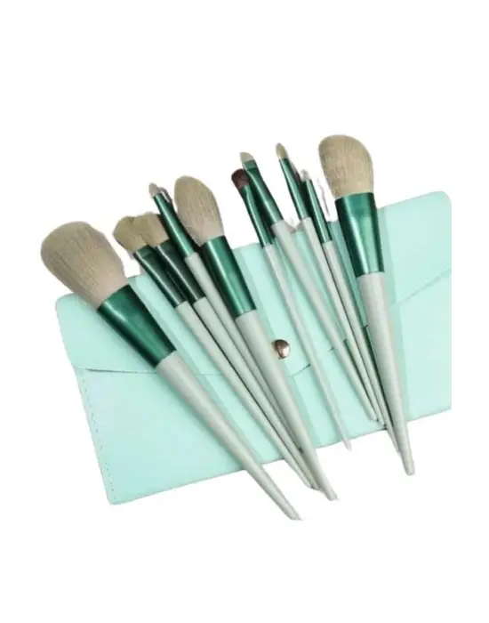 13 Parça Taşınabilir Kılıflı Profesyonel Makyaj Fırça Seti Pudra Allık Fondöten Fırçası
