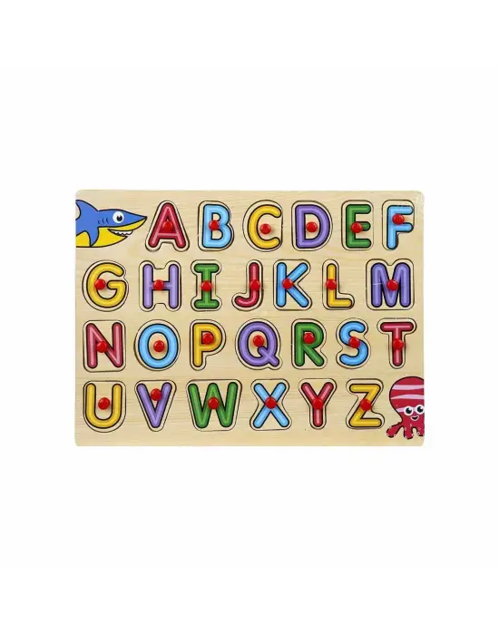 Omarı Doğal Ahşap Raptiyeli Alfabe Bultak