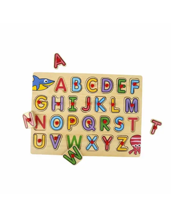 Omarı Doğal Ahşap Raptiyeli Alfabe Bultak