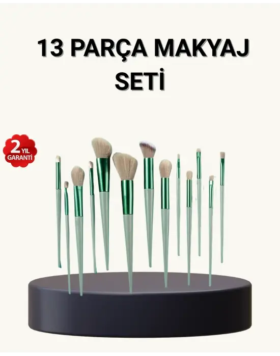13’lü Yumuşak Kıllı Makyaj Fırça Seti – Profesyonel Kalite, Hassas Ciltlere Uygun