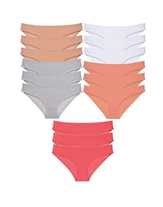 Çarpıcı Likralı Kadın Slip Külot Seti