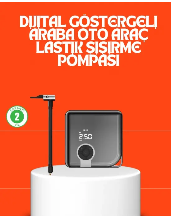 150 Psı Yüksek Basınç Kapasiteli Kablosuz Lastik Pompası