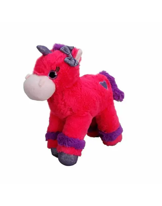 1511 Unicorn Renkli Peluş At 28 cm