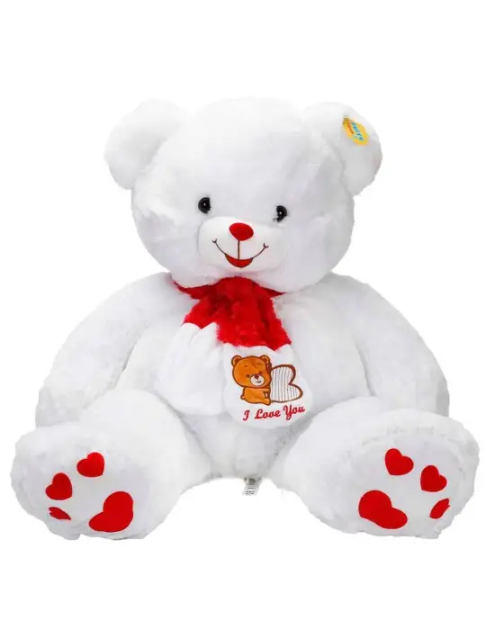 1515 SUN-JHN-PFF-SK PELUŞ AYI OTURAN KRMZ ATKILI 70CM 2R