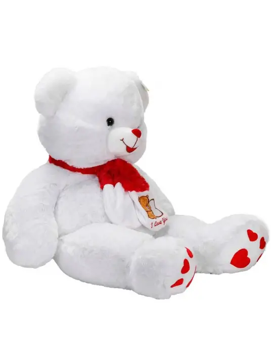 1515 SUN-JHN-PFF-SK PELUŞ AYI OTURAN KRMZ ATKILI 70CM 2R