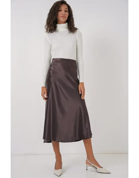 15806 Saten Etek - A.Kahve