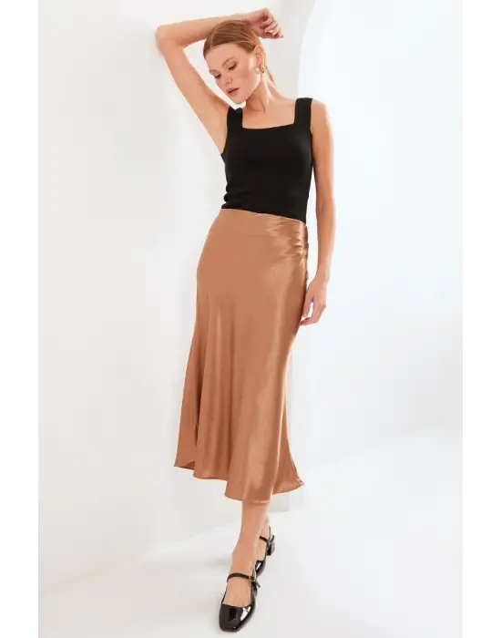 15806 Saten Etek - M. Kahverengi