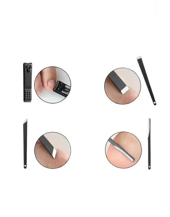 17 Parça Manikür Seti Taşınabilir Özel Çantalı El Ve Ayak Bakımı Tırnak Batığı Temizleme