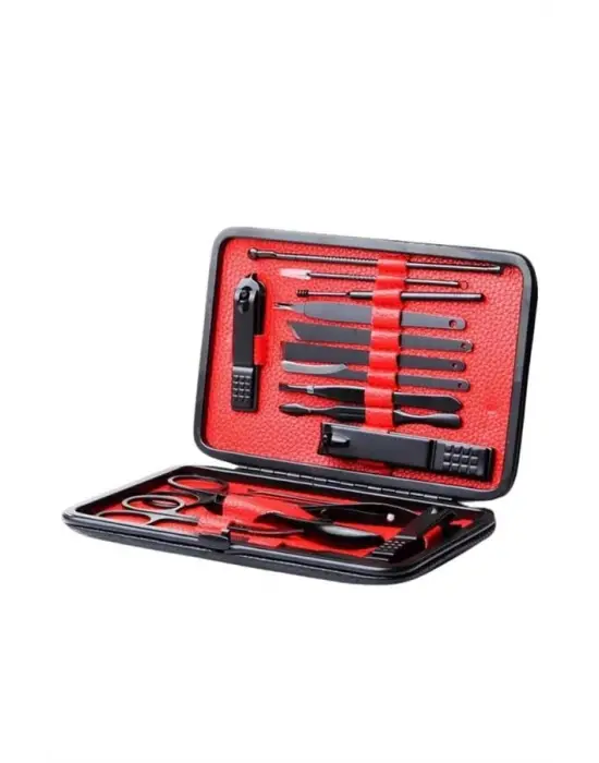 17 Parça Manikür Seti Taşınabilir Özel Çantalı El Ve Ayak Bakımı Tırnak Batığı Temizleme