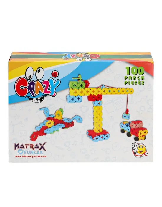 1713 Crazy 100 Parça Blok Seti -Akçiçek Oyuncak