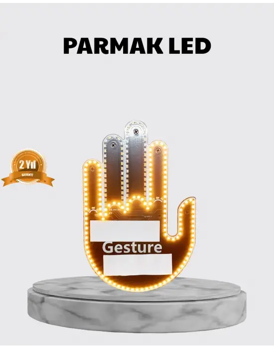 176 Led’li Amber Trafik Uyumlu Sinyal Işığı – El Hareketiyle Kontrol