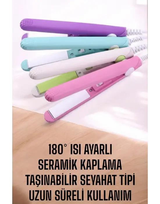 180°c Isı Ve Uzun Süre Kalıcı Düzlük Sağlayan Mini Saç Düzleştirici