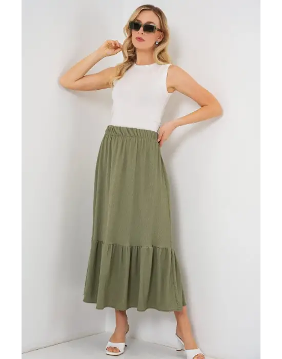 Şık Uzun Örme Etek